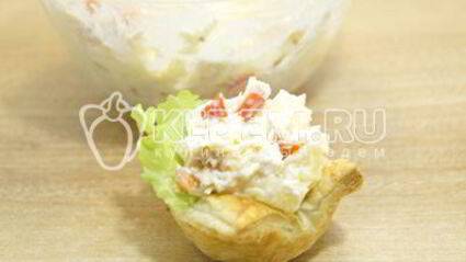 тарталетки из слоеного теста