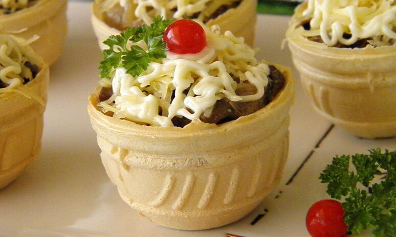 Рецепт тарталетки с грибами