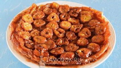 банановый тарт-татен на слоеном тесте