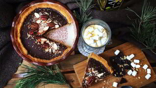 Кофейные оттенки — миндальный тарт с шоколадным ганашем