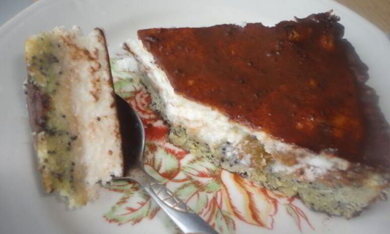 Рецепт маковый тарт с творожным суфле и ганашем