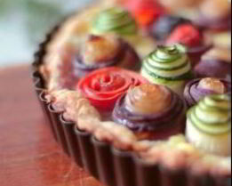 Овощной тарт с рикоттой Мозаика