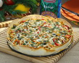 Тарт с булгуром и грибами