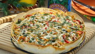 Тарт с булгуром и грибами