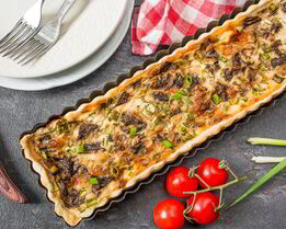 Тарт с грибами и сыром