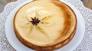 Тарт с карамелизированными бананами и йогуртовым кремом