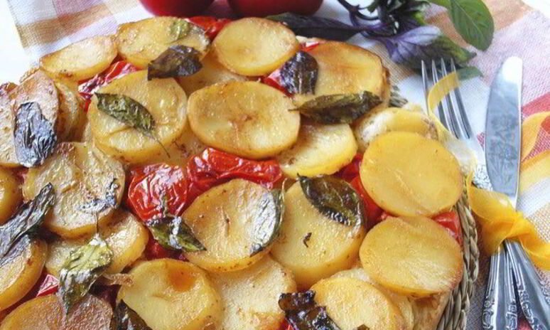 Рецепт тарт с картофелем, сыром и помидорами
