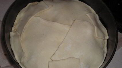 тарт с картофелем, сыром и помидорами