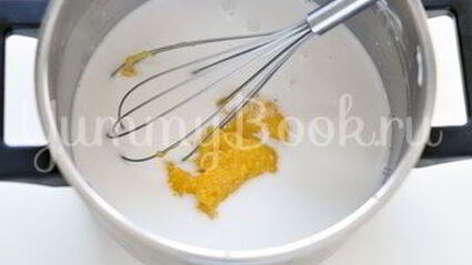 тарт с кокосовым молоком и грушами