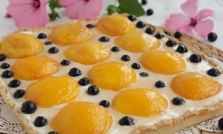 Рецепт тарт с персиками