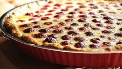 тарт с вишней и белым шоколадом