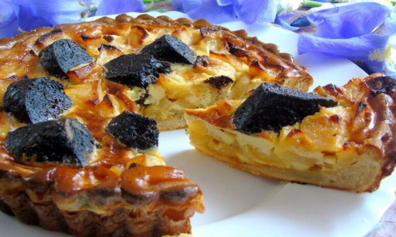 Рецепт тарт с яблоками и boudin noir