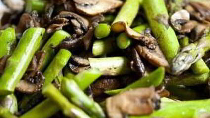 тарт со спаржей, грибами и сыром