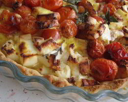 Тарт Сырно-томатный