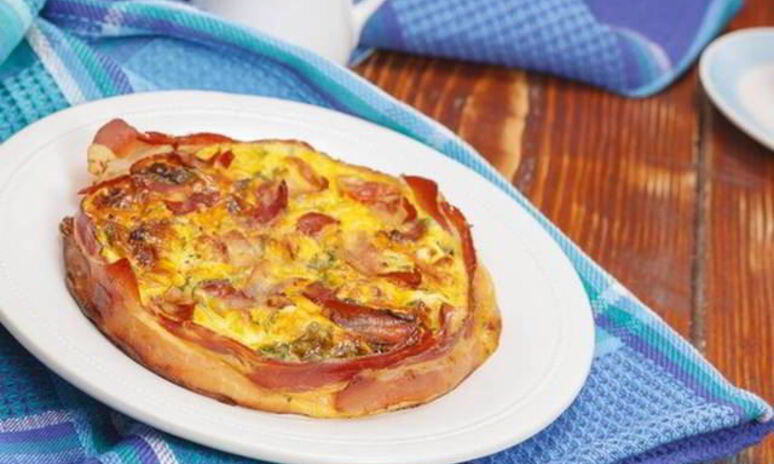 Рецепт тарт татен с грибами, зеленой фасолью и беконом