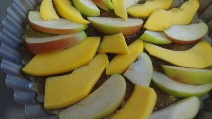 тарт татен с тыквой и яблоком