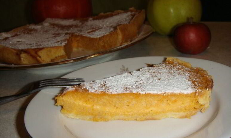 Рецепт тыквенно-яблочный тарт