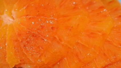 уверенная закуска из морского черта с гранатом и апельсином