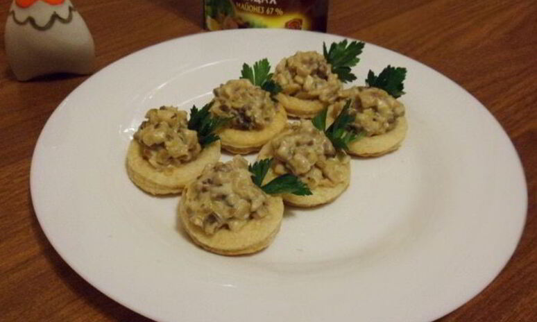 Рецепт волованы с грибами