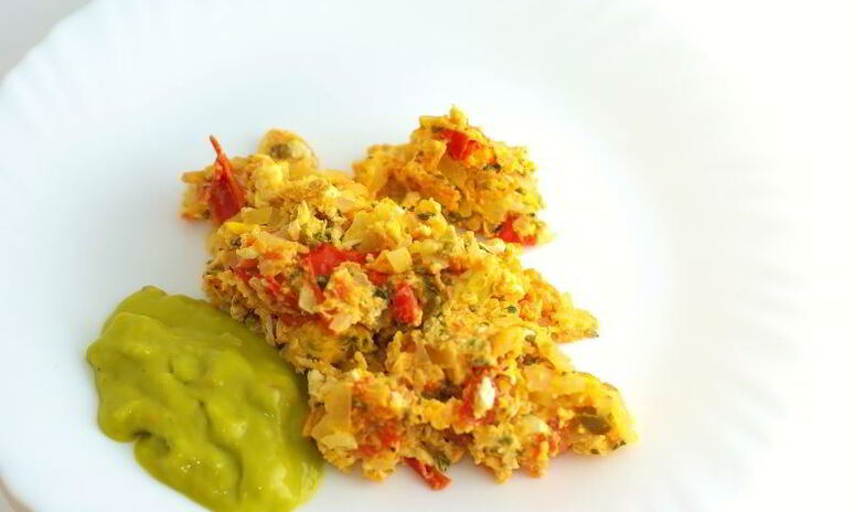 Рецепт яичница с помидорами