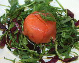 Закуска из семги с рисом