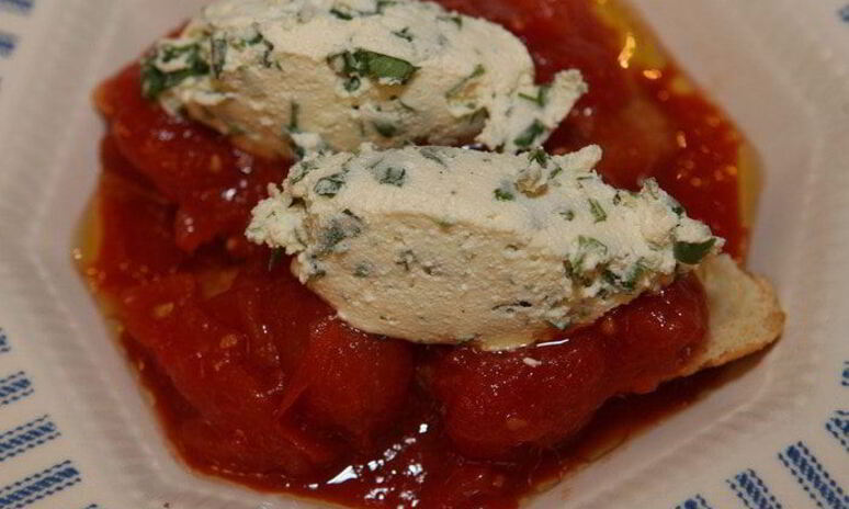 Рецепт закуска из творога с томатами