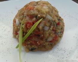 Закуска из запечённого баклажана