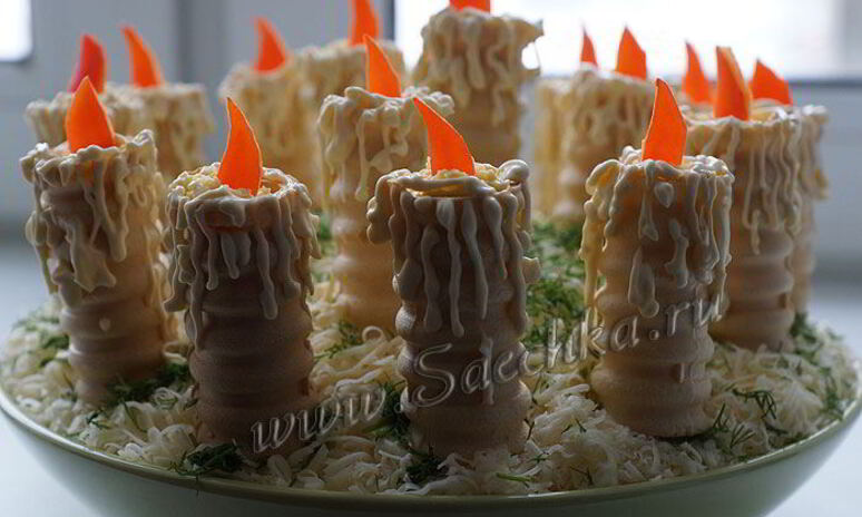 Рецепт закуска со свечами вместо торта