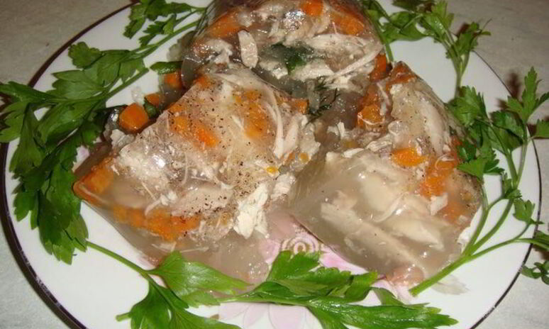 Рецепт заливное из курицы