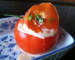 Запеченные помидоры с брынзой