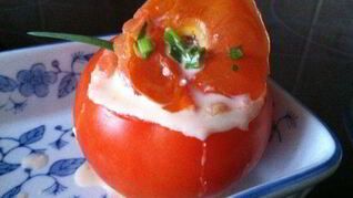Запеченные помидоры с брынзой