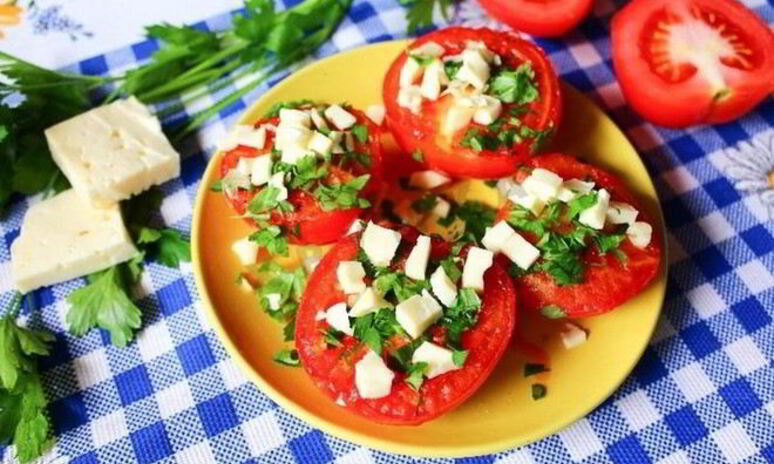Рецепт жареные помидоры с сыром
